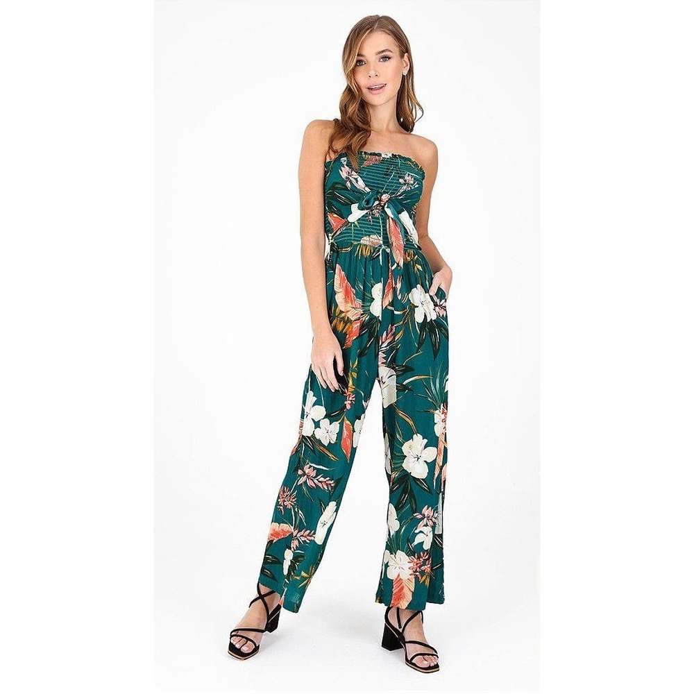 Patrons of Peace Hacienda Strapless Jumpsuit Birds of Paradise Small GUC